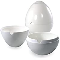 OVUM - Sopera-ensaladera de porcelana blanca 3 en 1